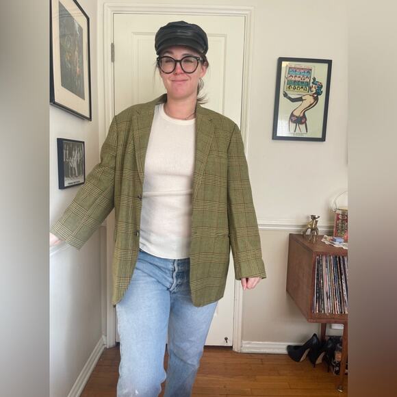 Vintage Jackets & Blazers - 50s-60s Vintage Richman Brothers Green Plaid Sport Coat